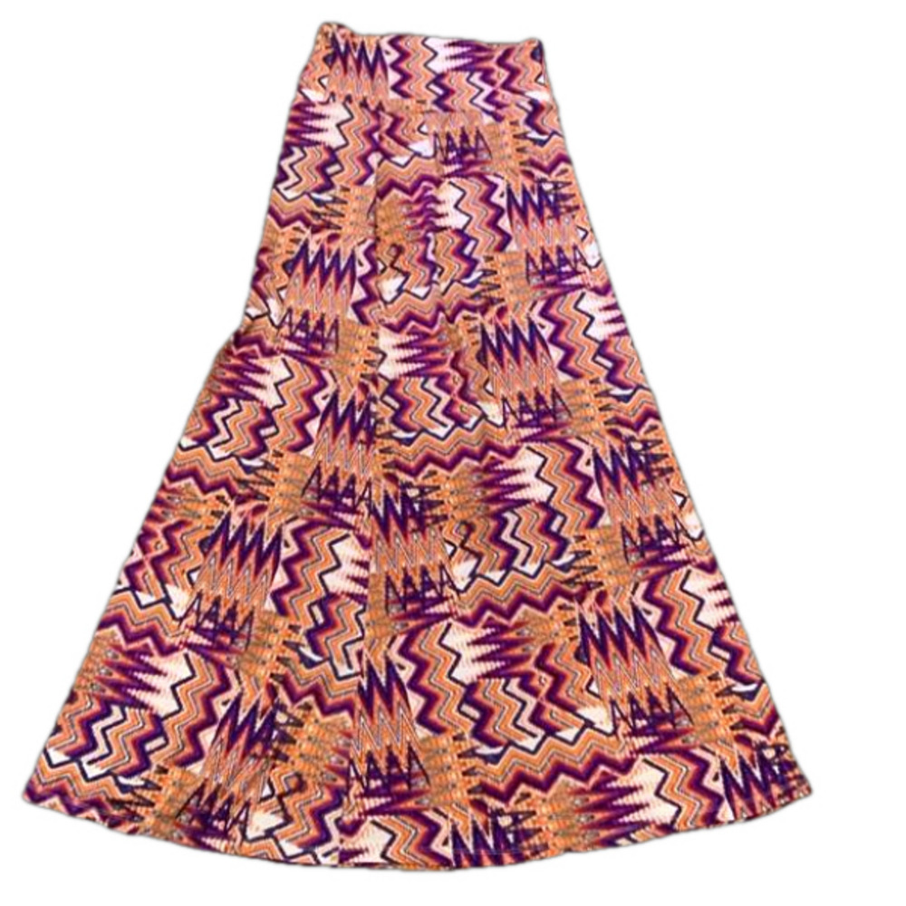 Lilly Star Geometric Maxi Skirt Pull On Large